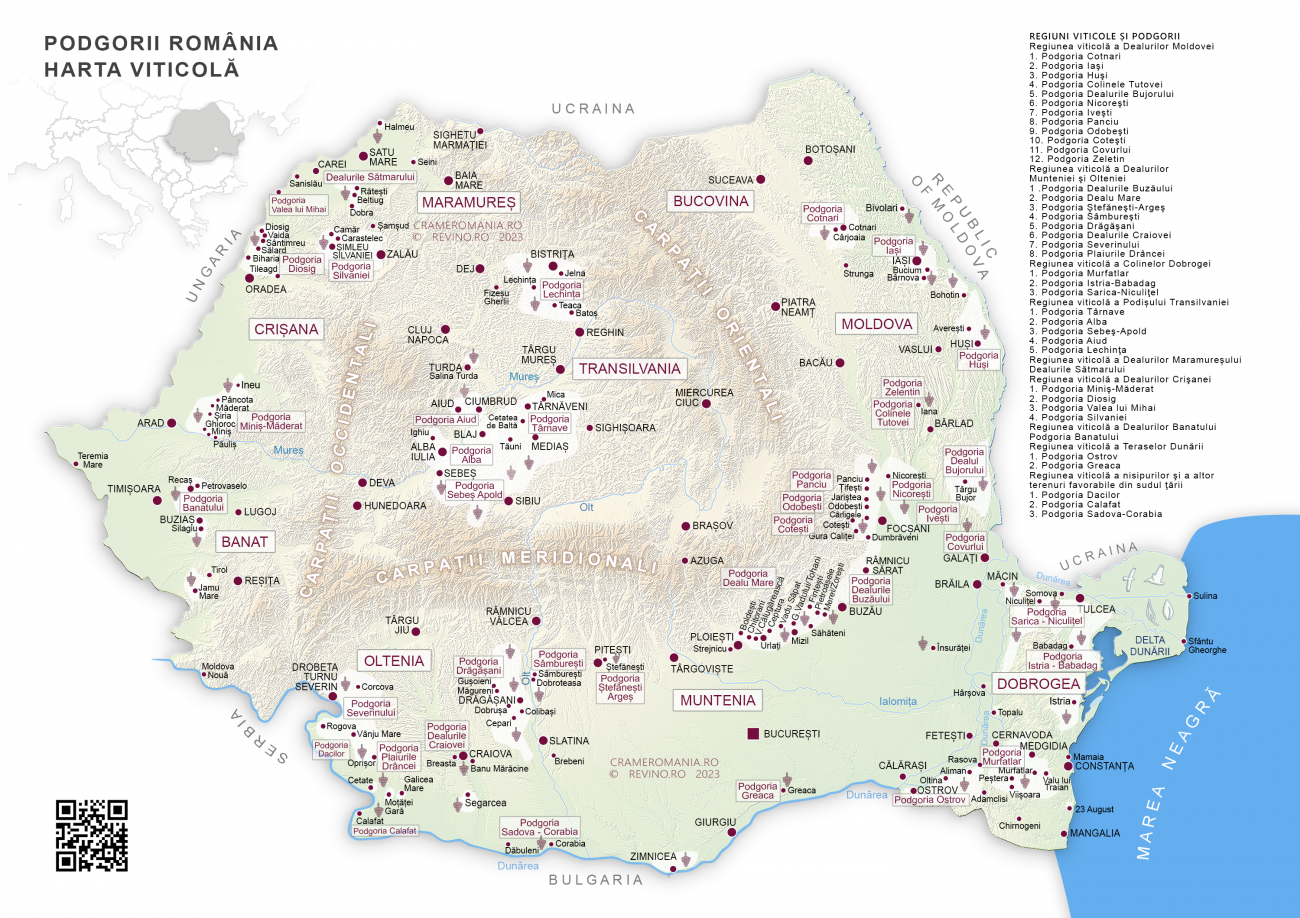 Harta A3 podgorii spate romana 2023