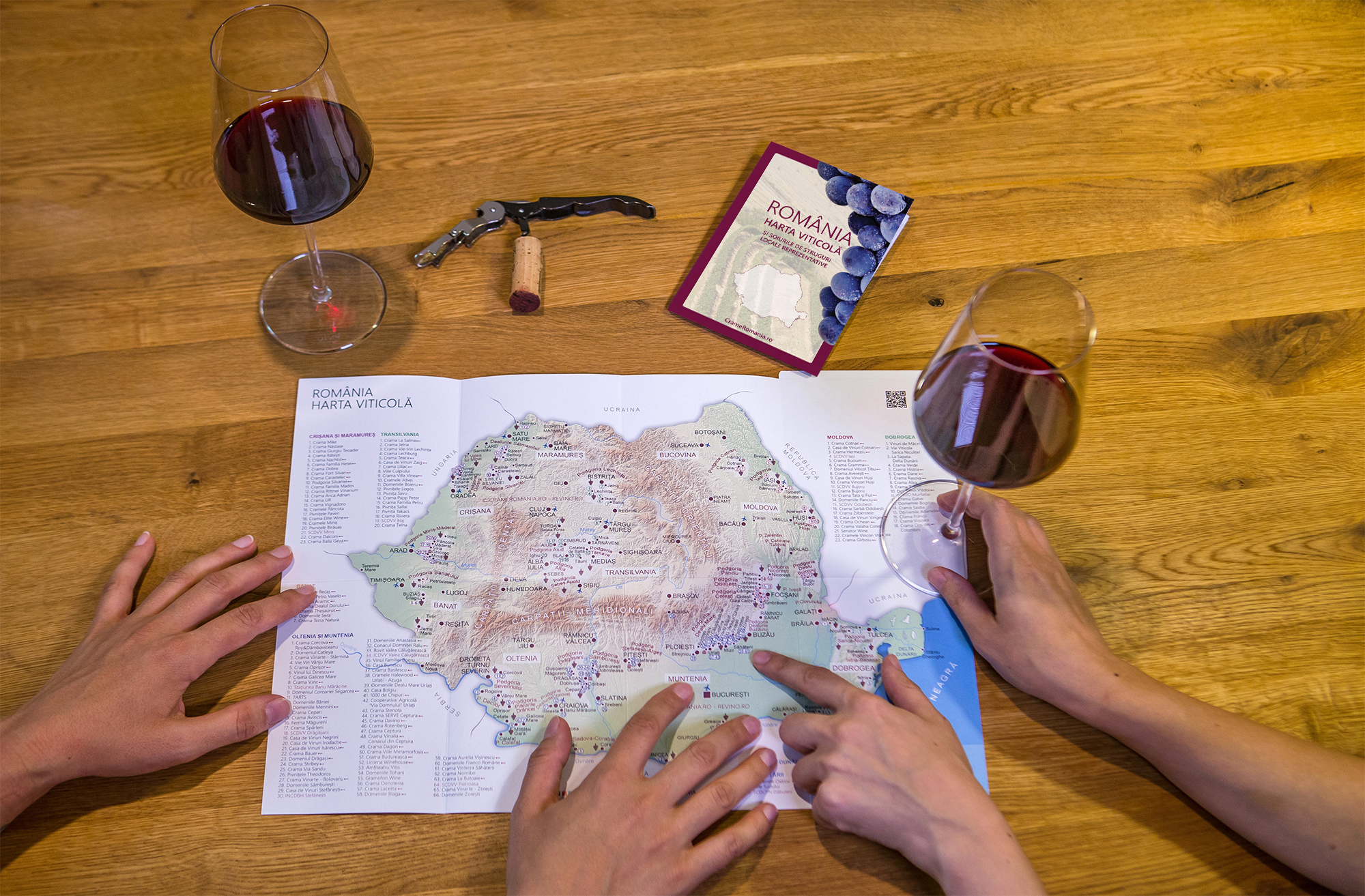 click to enlarge wine map romania